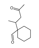 1-(4-oxopentan-2-yl)cyclohexane-1-carbaldehyde结构式