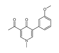 3-acetyl-5-(3-methoxyphenyl)-1-methylpyridin-4-one结构式