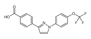 Benzoic acid, 4-[1-[4-(trifluoromethoxy)phenyl]-1H-pyrazol-3-yl]结构式
