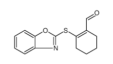 1-Cyclohexene-1-carboxaldehyde, 2-(2-benzoxazolylthio) Structure