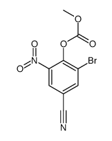 (2-bromo-4-cyano-6-nitrophenyl) methyl carbonate Structure