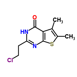 2-(2-Chloroethyl)-5,6-dimethylthieno[2,3-d]pyrimidin-4(3H)-one结构式