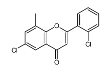 6-chloro-2-(2-chlorophenyl)-8-methylchromen-4-one Structure