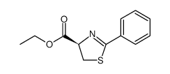 4-Thiazolecarboxylic acid, 4,5-dihydro-2-phenyl-, ethyl ester, (4R) Structure