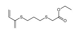 ethyl 2-(3-buta-1,3-dien-2-ylsulfanylpropylsulfanyl)acetate结构式