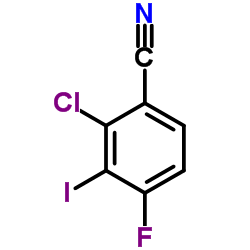2-Chloro-4-fluoro-3-iodobenzonitrile结构式