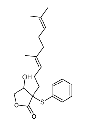 3-((E)-4,8-Dimethyl-nona-3,7-dienyl)-4-hydroxy-3-phenylsulfanyl-dihydro-furan-2-one Structure