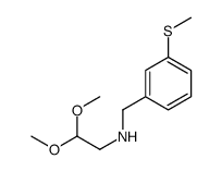 2,2-dimethoxy-N-[(3-methylsulfanylphenyl)methyl]ethanamine Structure