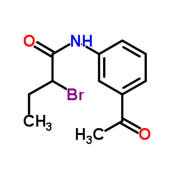 N-(3-Acetylphenyl)-2-bromobutanamide结构式