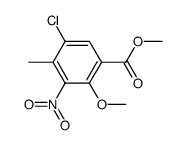5-chloro-2-methoxy-4-methyl-3-nitrobenzoic acid methyl ester Structure