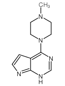 4-(4-甲基-1-哌嗪)-1H-吡咯并[2,3-d]嘧啶结构式