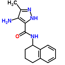 4-Amino-3-methyl-N-(1,2,3,4-tetrahydro-1-naphthalenyl)-1H-pyrazole-5-carboxamide Structure