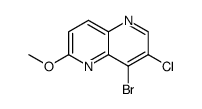 8-溴-7-氯-2-甲氧基-1,5-萘啶结构式