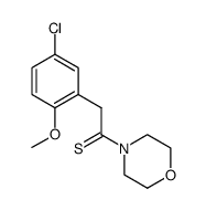 Ethanethione, 2-(5-chloro-2-methoxyphenyl)-1-(4-morpholinyl) Structure