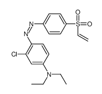 3-chloro-4-[(4-ethenylsulfonylphenyl)diazenyl]-N,N-diethylaniline结构式