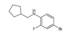 4-bromo-N-(cyclopentylmethyl)-2-fluoroaniline Structure