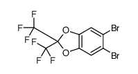 5,6-dibromo-2,2-bis(trifluoromethyl)-1,3-benzodioxole结构式