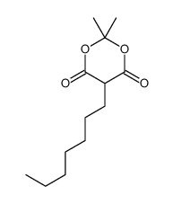 5-heptyl-2,2-dimethyl-1,3-dioxane-4,6-dione Structure