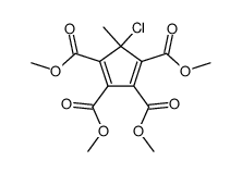 5-Chloro-5-methyl-cyclopenta-1,3-diene-1,2,3,4-tetracarboxylic acid tetramethyl ester结构式