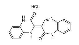 3-(3-Oxo-1,2,3,4-tetrahydroquinoxalin-2-ylidene)-1,2-dihydro-2-oxo-3H-1,5-benzodiazepine Hydrochloride Structure