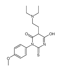 5-[2-(diethylamino)ethyl]-1-(4-methoxyphenyl)-2-sulfanylidene-1,3-diazinane-4,6-dione结构式