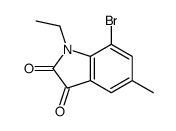 7-bromo-1-ethyl-5-methylindole-2,3-dione结构式