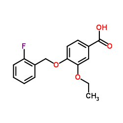 3-Ethoxy-4-[(2-fluorobenzyl)oxy]benzoic acid Structure