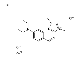 4-[(1,4-dimethyl-1,2,4-triazol-4-ium-3-yl)diazenyl]-N,N-diethylaniline,trichlorozinc(1-)结构式