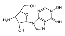 (2R,3R,4S,5S)-4-amino-2-(1-hydroxy-6-iminopurin-9-yl)-5-(hydroxymethyl)oxolan-3-ol结构式