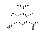 2-tert-butyl-4,6-dimethyl-3,5-dinitrobenzonitrile Structure