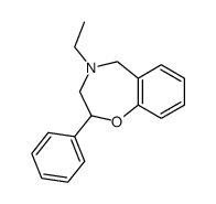 4-ethyl-2-phenyl-2,3,4,5-tetrahydrobenzo[f][1,4]oxazepine结构式
