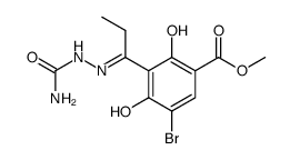 5-bromo-2,4-dihydroxy-3-(1-semicarbazono-propyl)-benzoic acid methyl ester结构式