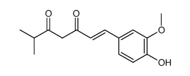 (E)-1-(4-hydroxy-3-methoxyphenyl)-6-methyl-hept-1-ene-3,5-dione结构式