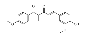 5-(4-hydroxy-3-methoxyphenyl)-1-(4-methoxyphenyl)-2-methyl-pent-4-ene-1,3-dione结构式