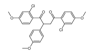 1,4-bis(2-chloro-4-methoxyphenyl)-2-(4-methoxyphenyl)butane-1,4-dione结构式