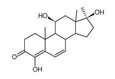 17α-Methyl-4,6-androstadien-4,11β,17β-triol-3-on结构式