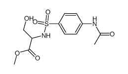 N-(N-acetyl-sulfanilyl)-serine methyl ester结构式