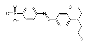 4-[[4-[bis(2-chloroethyl)amino]phenyl]diazenyl]benzenesulfonic acid Structure