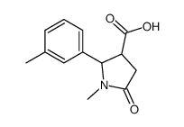 1-METHYL-5-OXO-2-(M-TOLYL)PYRROLIDINE-3-CARBOXYLIC ACID Structure