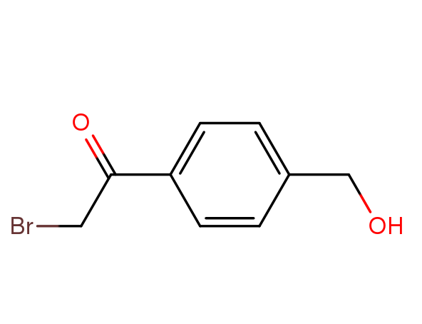 2-bromo-1-[4-(hydroxymethyl)phenyl]ethanone结构式