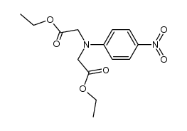 [ethoxycarbonylmethyl-(4-nitrophenyl)amino]acetic acid ethyl ester结构式