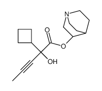 1-azabicyclo[2.2.2]octan-3-yl 2-cyclobutyl-2-hydroxypent-3-ynoate结构式