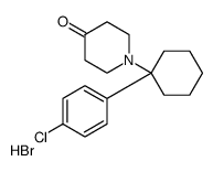 1-[1-(4-chlorophenyl)cyclohexyl]piperidin-4-one,hydrobromide Structure