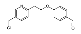 4-(2-(5-(chloromethyl)pyridin-2-yl)ethoxy)benzaldehyde Structure