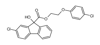 2-Chloro-9-hydroxy-9H-fluorene-9-carboxylic acid 2-(4-chloro-phenoxy)-ethyl ester Structure