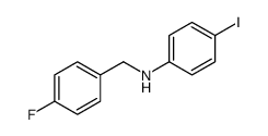 N-(4-Fluorobenzyl)-4-iodoaniline结构式