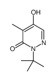 2-tert-butyl-5-hydroxy-4-methylpyridazin-3-one结构式