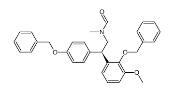 (R)-N-2-benzyloxy-<β-(4-benzyloxyphenyl)-3-methoxyphenethyl>-N-methylformamide Structure