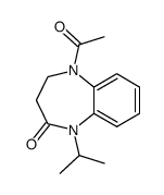 1-iso-Propyl-5-acetyl-2,3,4,5-tetrahydro-1H-1,5-benzodiazepin-2-one结构式
