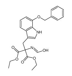 (7Benzyloxy-indolymethyl)formamido-malonic Diethyl Ester结构式